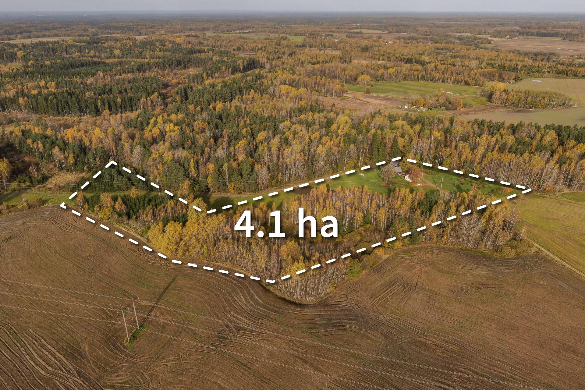 Kopta lauku viensēta ar 4,1 ha zemes , dzīvojamo māju un plašām saimniecības telpām.