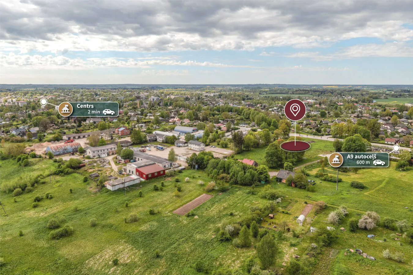 Investīciju attīstībai 1ha Saldū